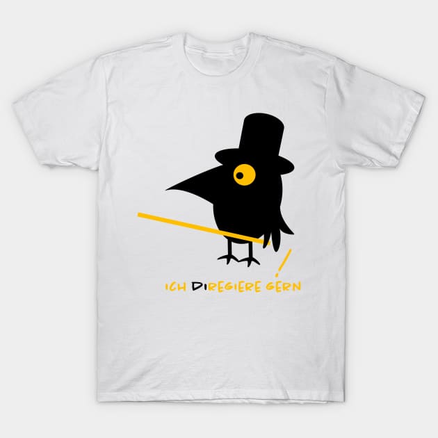 Raven as a conductor T-Shirt by spontania